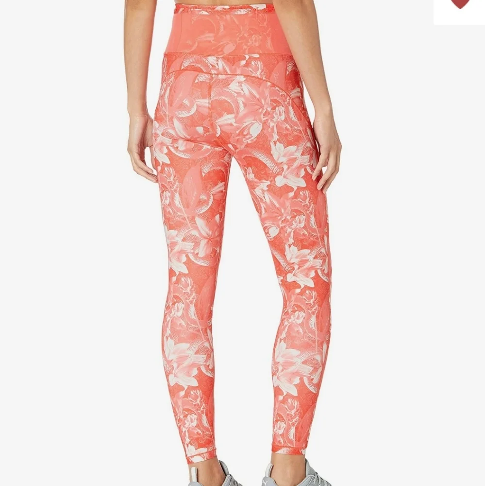 PUMA Train Untmd High-Waist 7/8 Tights Georgia Peach Fiery Coral Floral Print